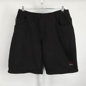 Avirex Shorts Mens Extra Large Black Fleece Elastic Waist Drawstring